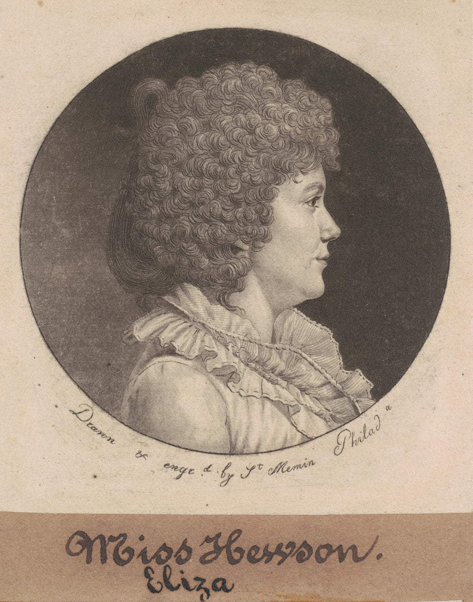 Eliza Hewson by Charles B. J. Févret de Saint-Mémin (French, 1770 - 1852), 16X12"(A3)Poster Print