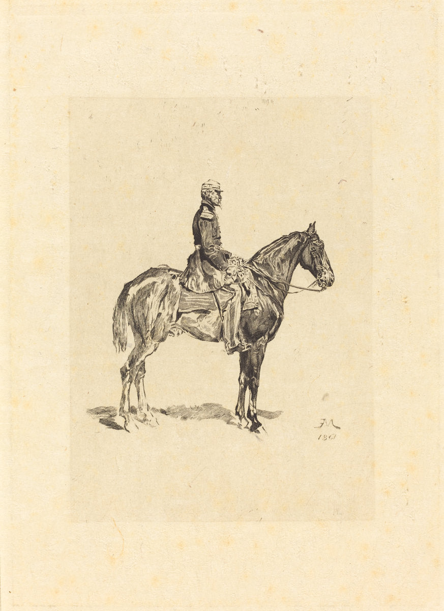 Horseman by Frederic-Auguste La Guillermie after Jean-Louis-Ernest Meissonier (French, 1841 - 1934), 16X12"(A3)Poster Print