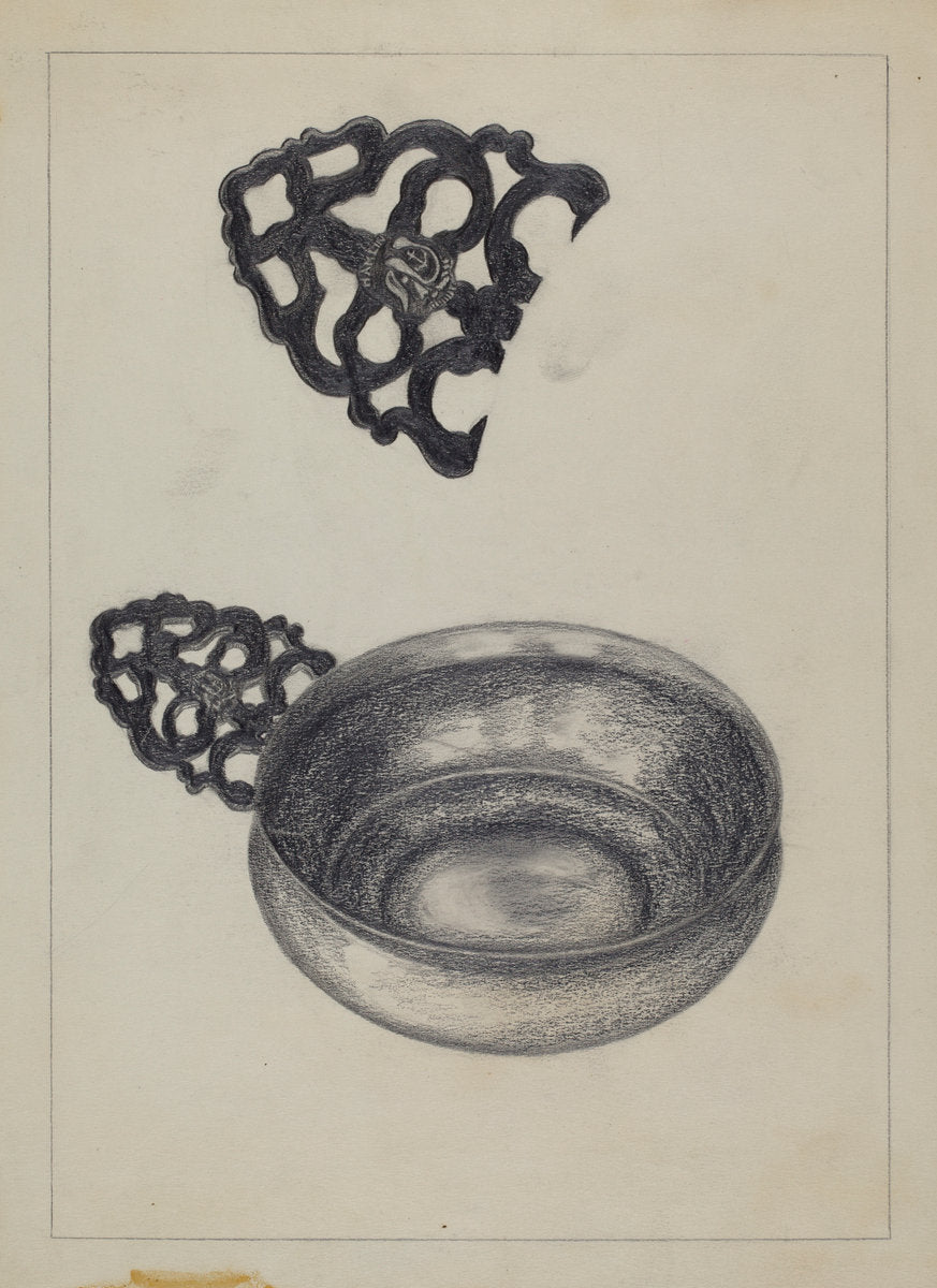 Silver Porringer by Rollington Campbell (American, active c. 1935), 16X12"(A3)Poster Print