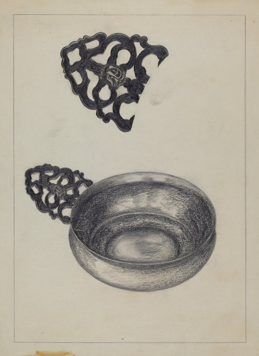 Silver Porringer by Rollington Campbell (American, active c. 1935), 16X12"(A3)Poster Print