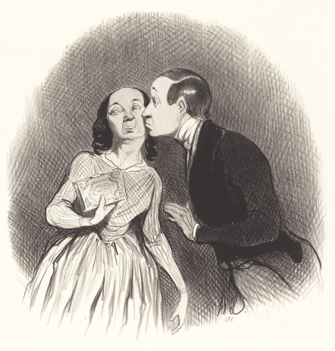 Le Jour de l'an by Honoré Daumier (French, 1808 - 1879), 16X12"(A3)Poster Print