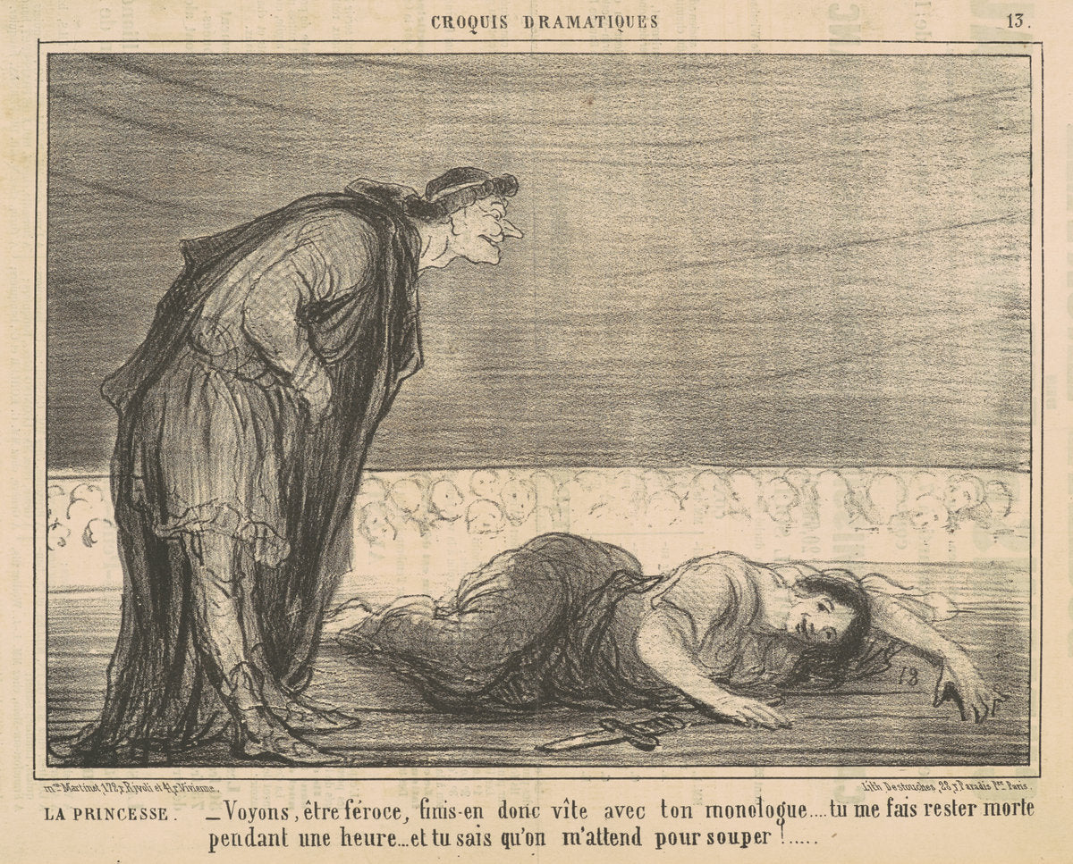 La princesse by Honoré Daumier (French, 1808 - 1879), 16X12"(A3)Poster Print