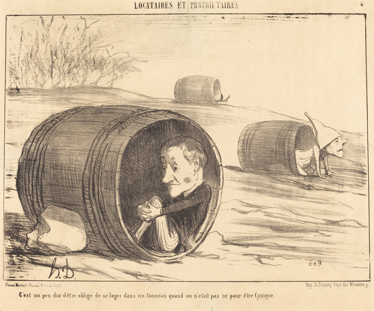 C'est un peu dur d'être obligé by Honoré Daumier (French, 1808 - 1879), 16X12"(A3)Poster Print