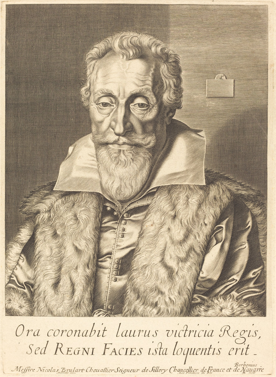 Nicolas Brulart by Michel Lasne (French, 1590 or before - 1667), 16X12"(A3)Poster Print