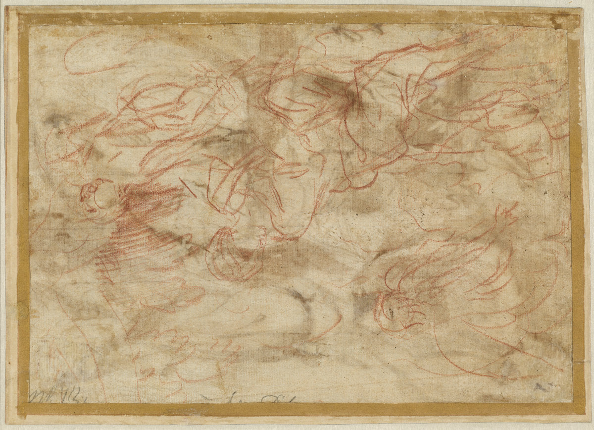 The Angel Appearing to Hagar in the Desert by Pier Francesco Mola (Italian, 1612 - 1666), 16X12"(A3)Poster Print