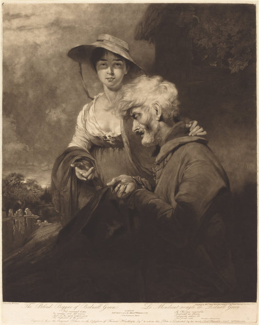The Blind Beggar of Bednall Green by William Ward after William Owen (British, 1766 - 1826), 16X12"(A3)Poster Print