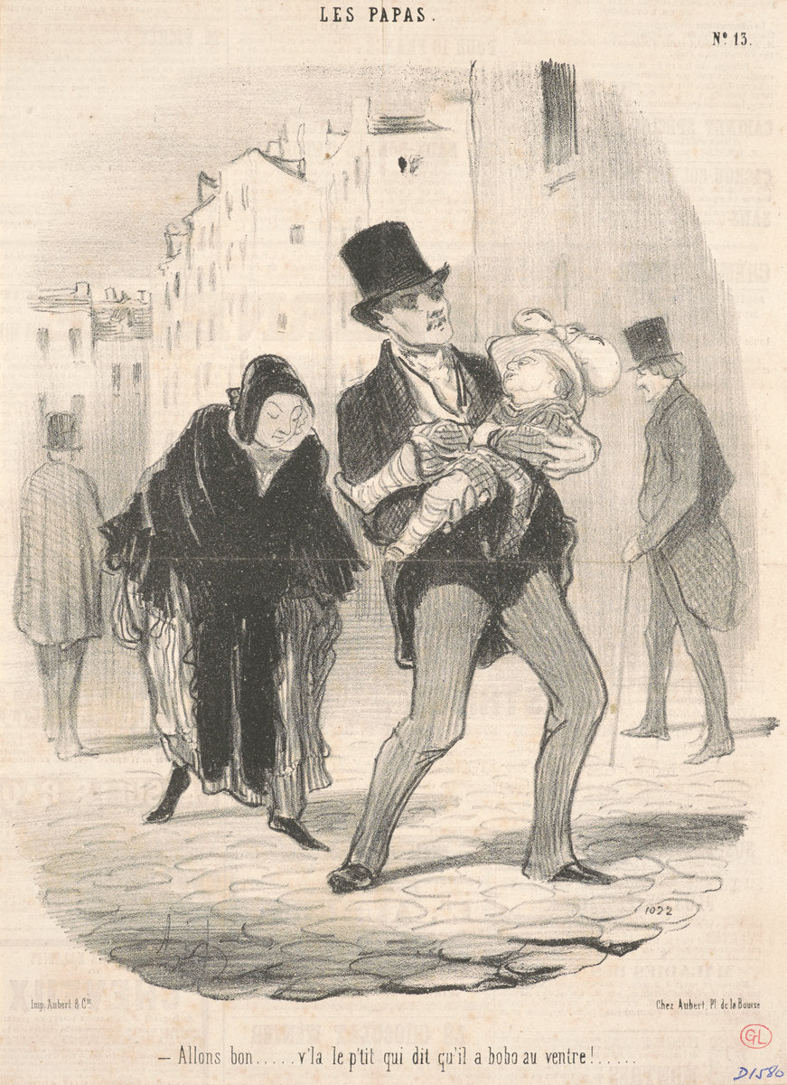 Allons bon ... v'la p'tit qui dit ... by Honoré Daumier (French, 1808 - 1879), 16X12"(A3)Poster Print