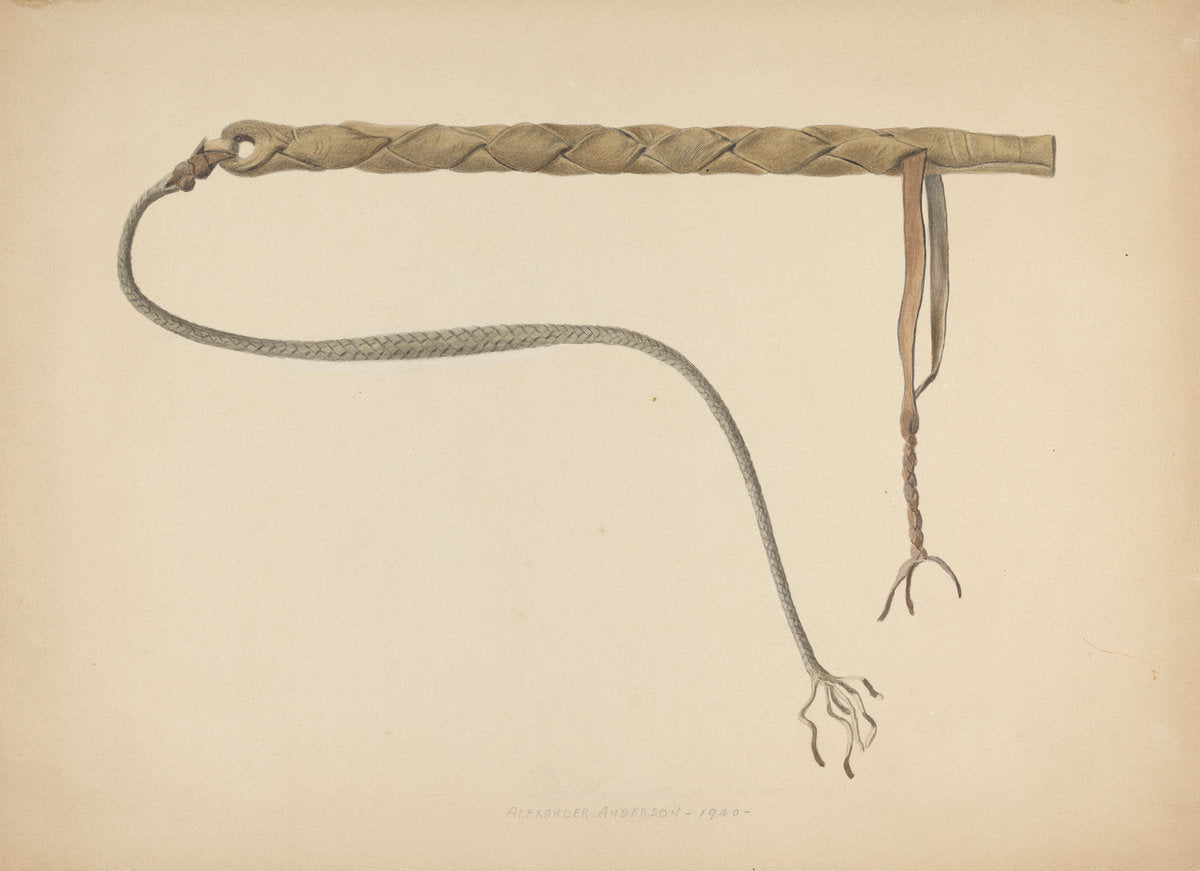Rawhide Herder's Whip by Alexander Anderson (American, active c. 1935), 16X12"(A3)Poster Print