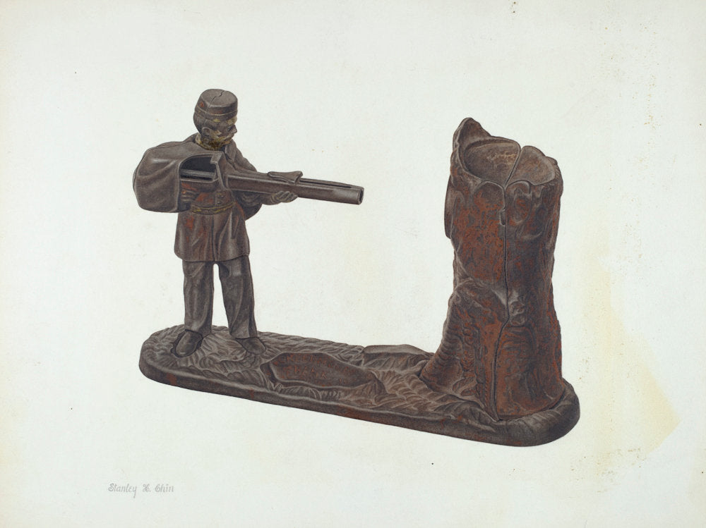 Creedmore Penny Bank by Stanley Chin (American, active c. 1935), 16X12"(A3)Poster Print