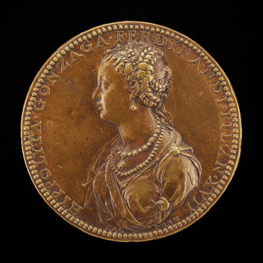 Ippolita Gonzaga, 1535-1563, Daughter of Ferdinando [obverse] by Jacopo Nizzola da Trezzo (Milanese, 1515/1519  - 1589), 16X12"(A3)Poster Print
