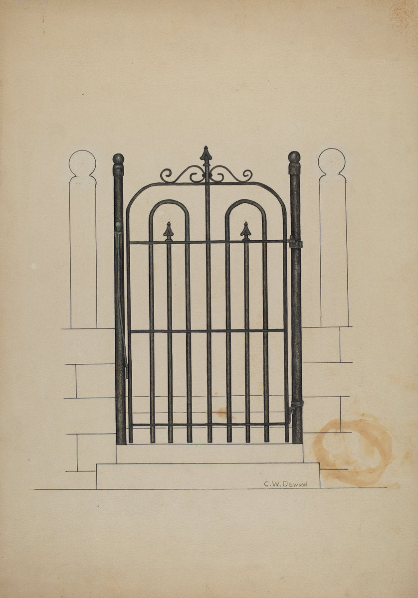 Iron Gate by Clarence W. Dawson (American, active c. 1935), 16X12"(A3)Poster Print