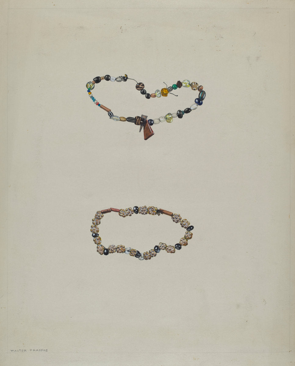 Trade Beads by Walter Praefke (American, active c. 1935), 16X12"(A3)Poster Print