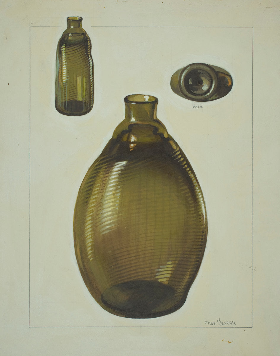 Flask (Pitkin Type) by Charles Caseau (American, active c. 1935), 16X12"(A3)Poster Print