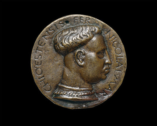 Niccolo III d'Este, 1383-1441, Marquess of Ferrara 1393 [obverse] by Amadio da Milano (Italian, died c. 1483), 16X12"(A3)Poster Print