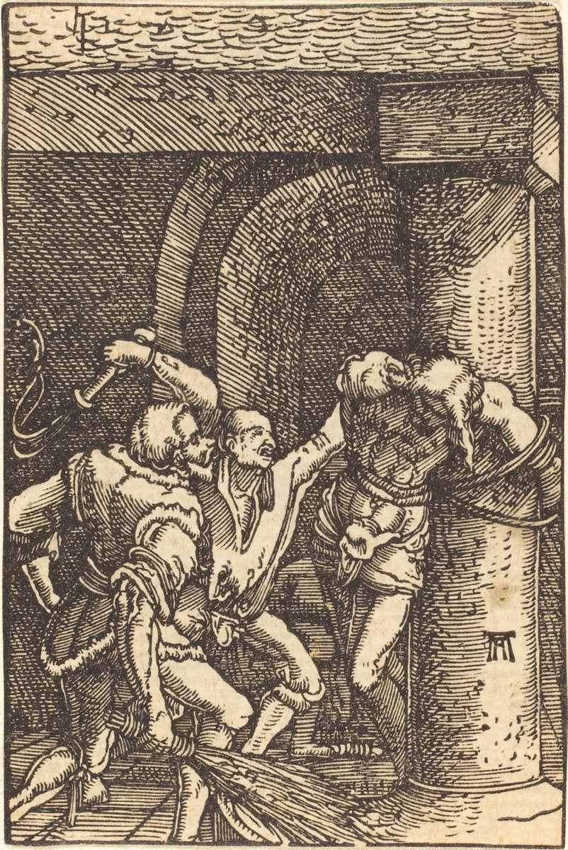 The Flagellation of Christ by Albrecht Altdorfer (German, 1480 or before - 1538), 16X12"(A3)Poster Print