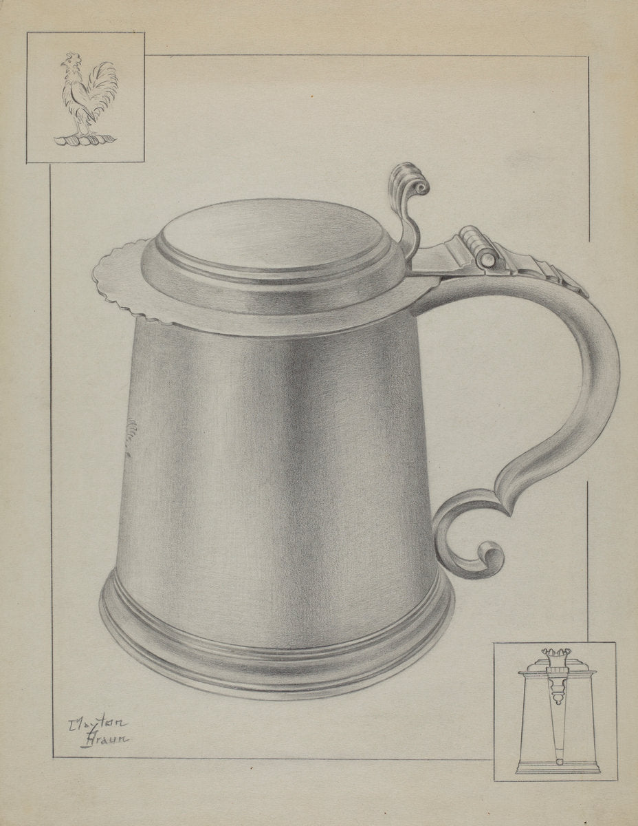 Silver Tankard by Clayton Braun (American, active c. 1935), 16X12"(A3)Poster Print