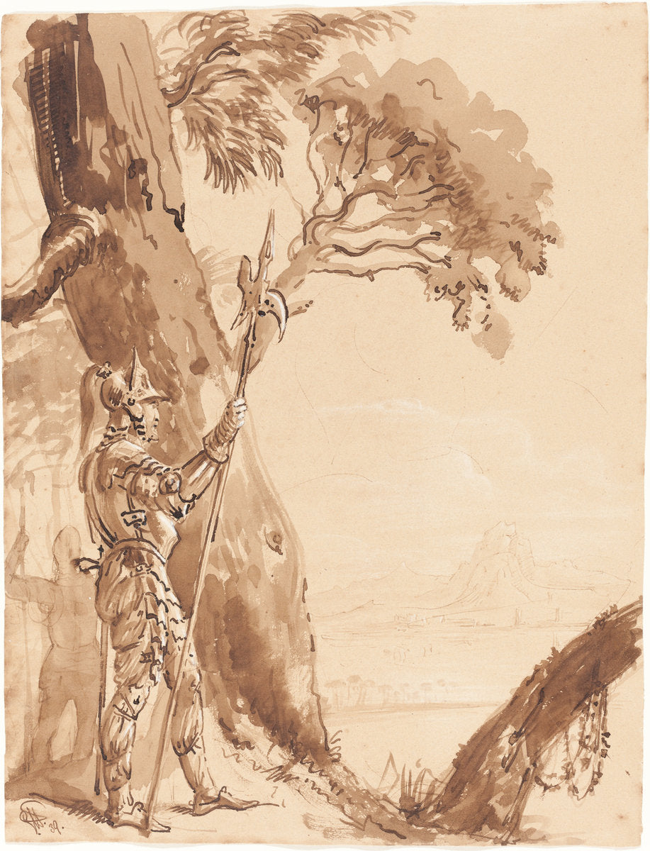 Bandits on the Lookout by Sir George Hayter (British, 1792 - 1871), 16X12"(A3)Poster Print