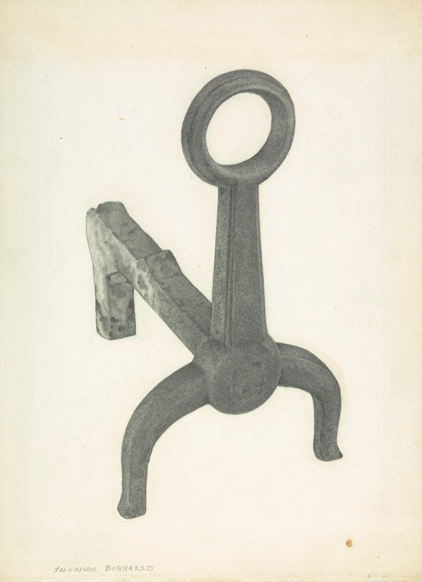 Andiron by Salvatore Borrazzo (American, active c. 1935), 16X12"(A3)Poster Print