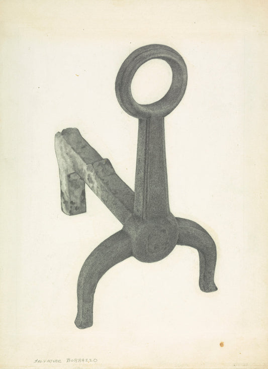 Andiron by Salvatore Borrazzo (American, active c. 1935), 16X12"(A3)Poster Print
