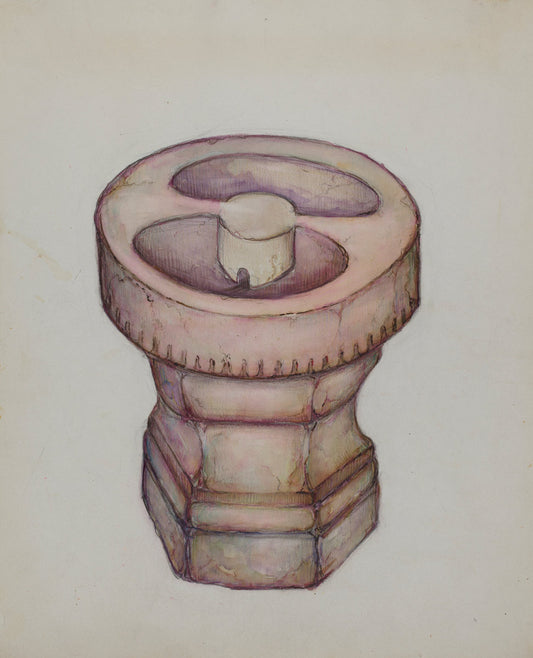 Baptismal Font by George Seideneck (American, active c. 1935), 16X12"(A3)Poster Print