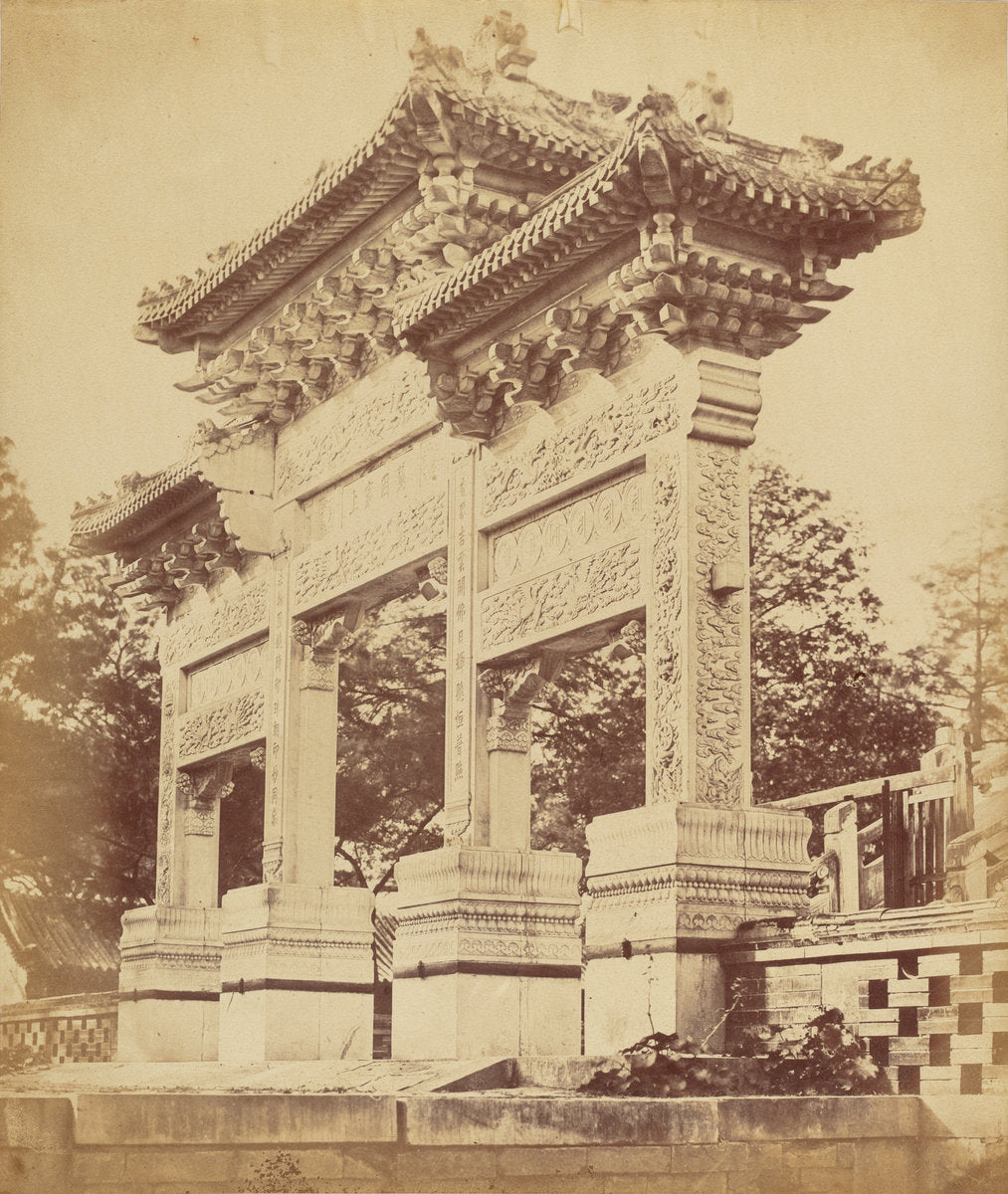 Arch in the Lama Temple Near Pekin, October 1860 by Felice Beato (British, born Venice, 1832 - 1909), 16X12"(A3)Poster Print