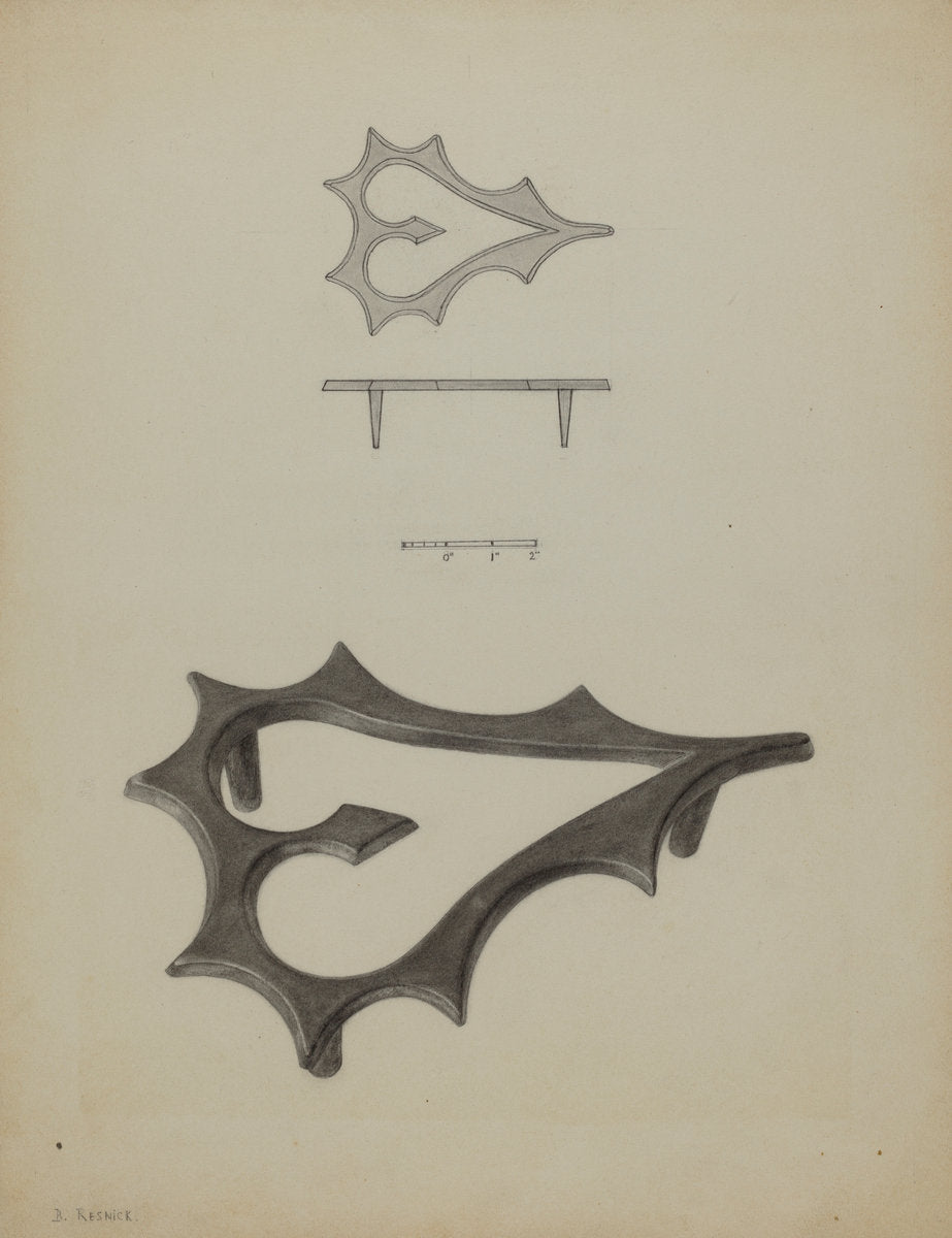 Flat Iron Holder by Benjamin Resnick (American, active c. 1935), 16X12"(A3)Poster Print