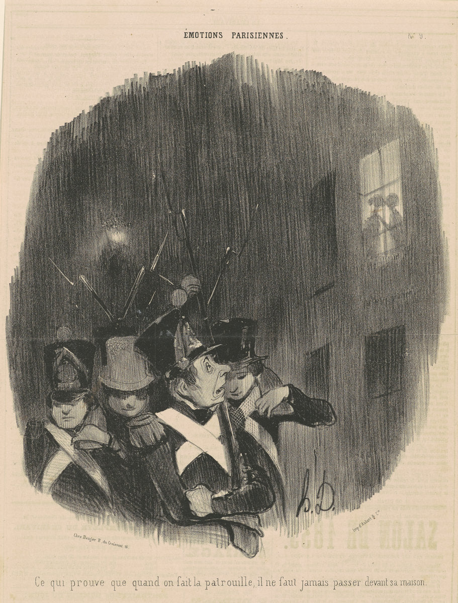 ce qui prouve que quand on fait...patrouille... by Honoré Daumier (French, 1808 - 1879), 16X12"(A3)Poster Print