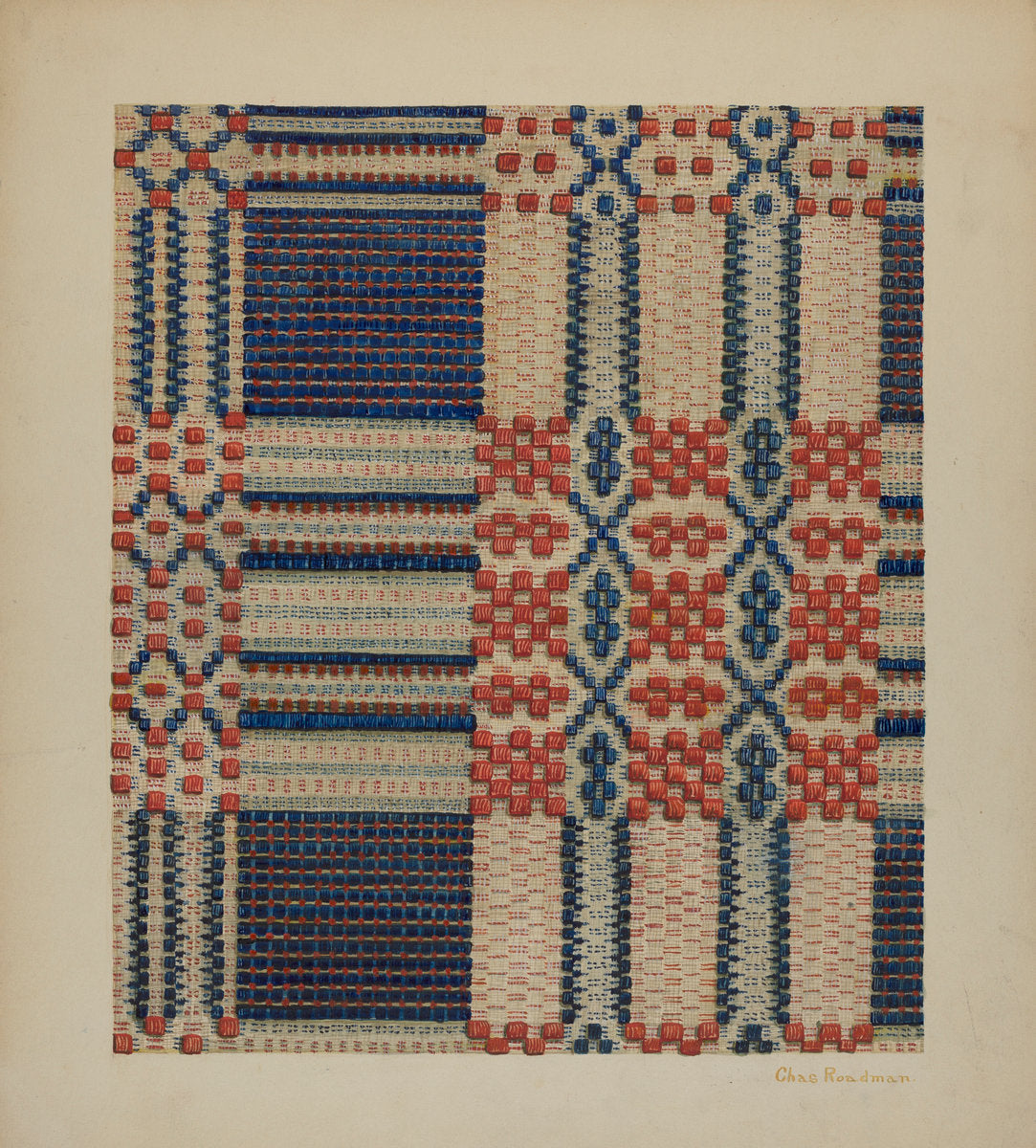 Coverlet by Charles Roadman (American, active c. 1935), 16X12"(A3)Poster Print