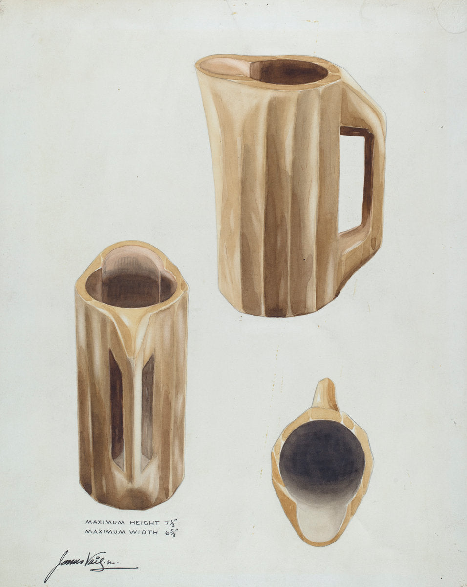 Bishop Hill: Pitcher by James Vail (American, active c. 1935), 16X12"(A3)Poster Print