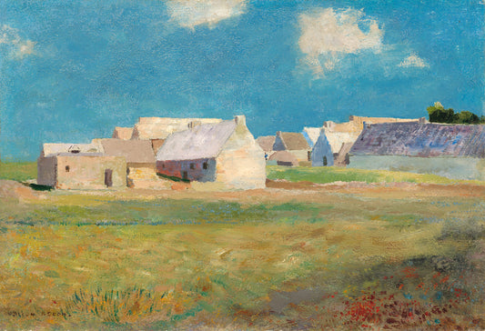 Breton Village by Odilon Redon (French, 1840 - 1916), 16X12"(A3)Poster Print