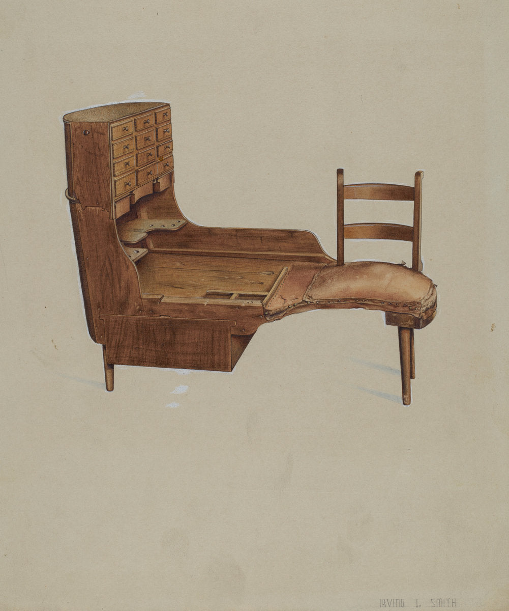 Shoemaker's Bench by Irving I. Smith (American, active c. 1935), 16X12"(A3)Poster Print