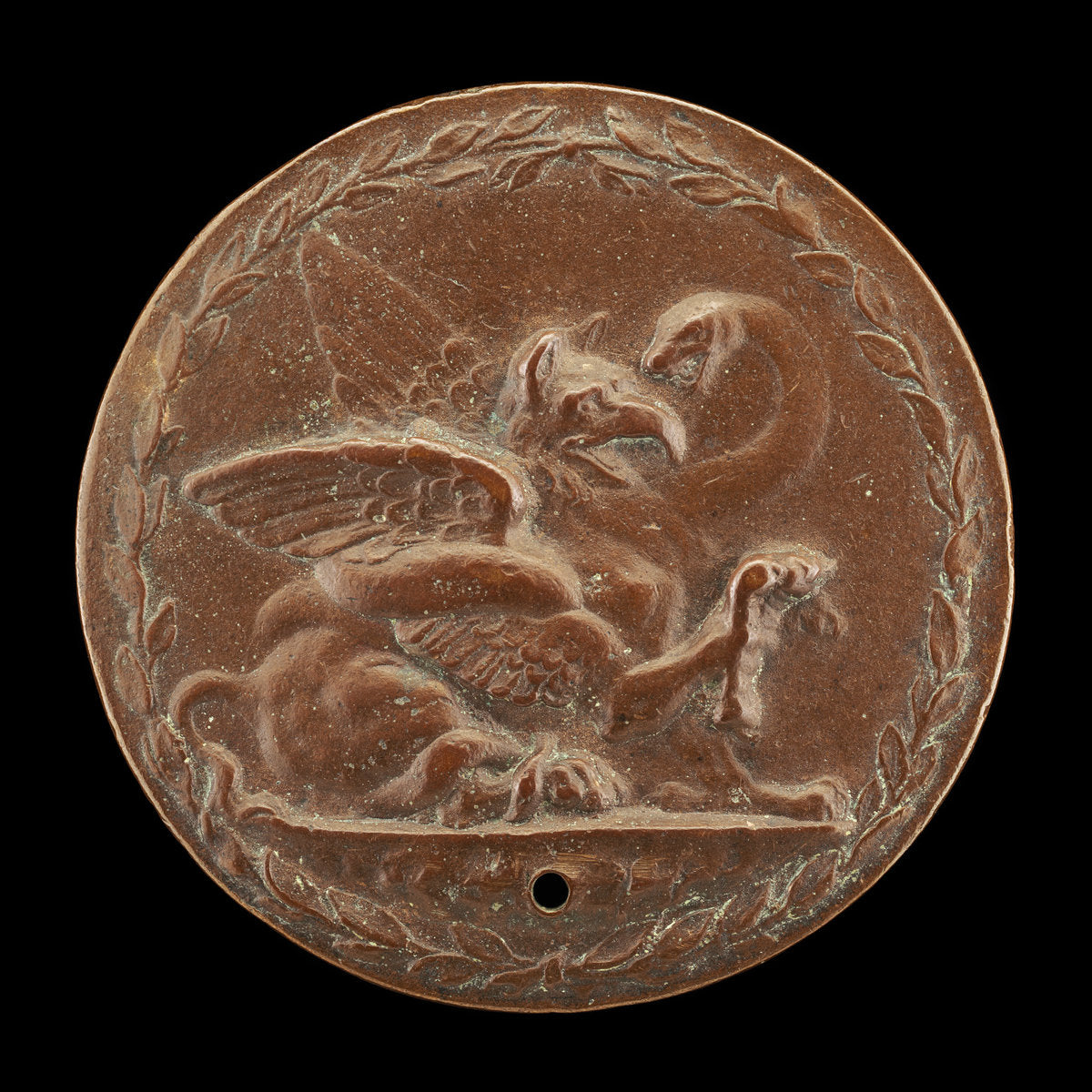 c. 1540 by Italian 16th Century (Griffin and Serpent Fighting [reverse]), 16X12"(A3)Poster Print
