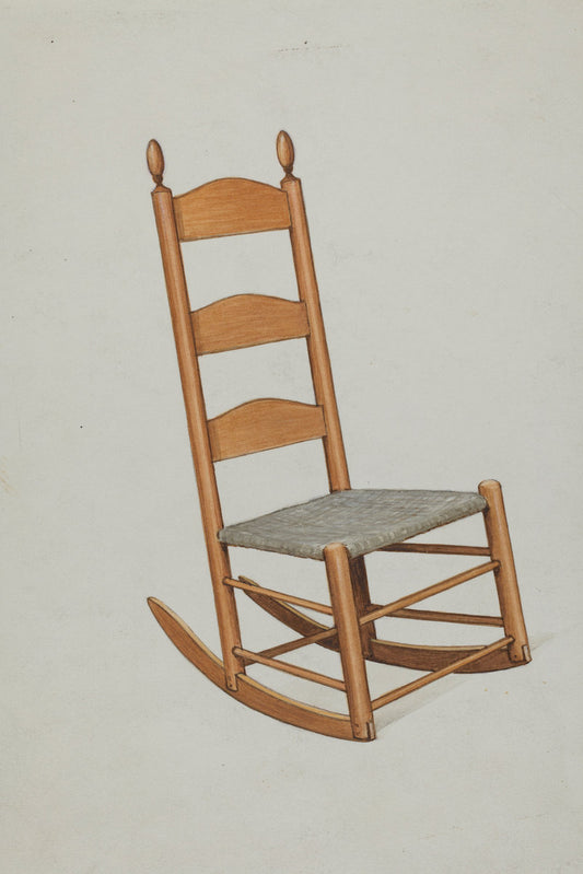Shaker Child's Rocker by Ray Holden (American, active c. 1935), 16X12"(A3)Poster Print