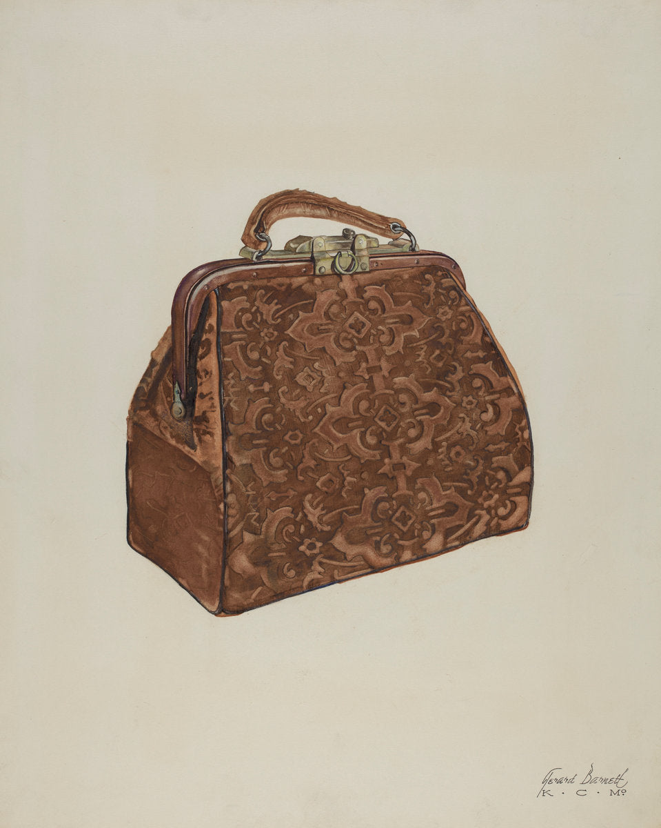 Satchel by Gerard Barnett (American, active c. 1935), 16X12"(A3)Poster Print