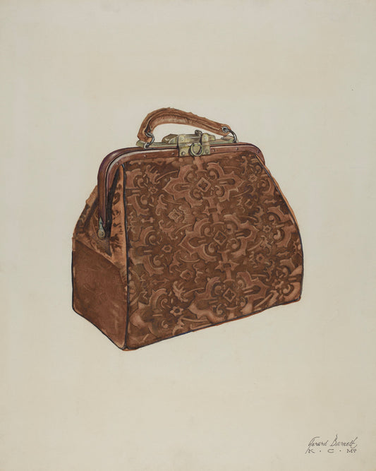 Satchel by Gerard Barnett (American, active c. 1935), 16X12"(A3)Poster Print