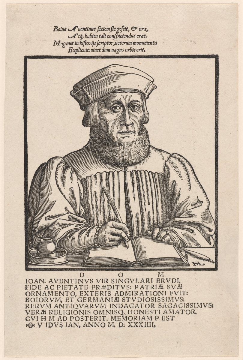 Johann Aventinus (Johann Turmair) by Hanns Lautensack (German, 1524 - 1561/1566), 16X12"(A3)Poster Print