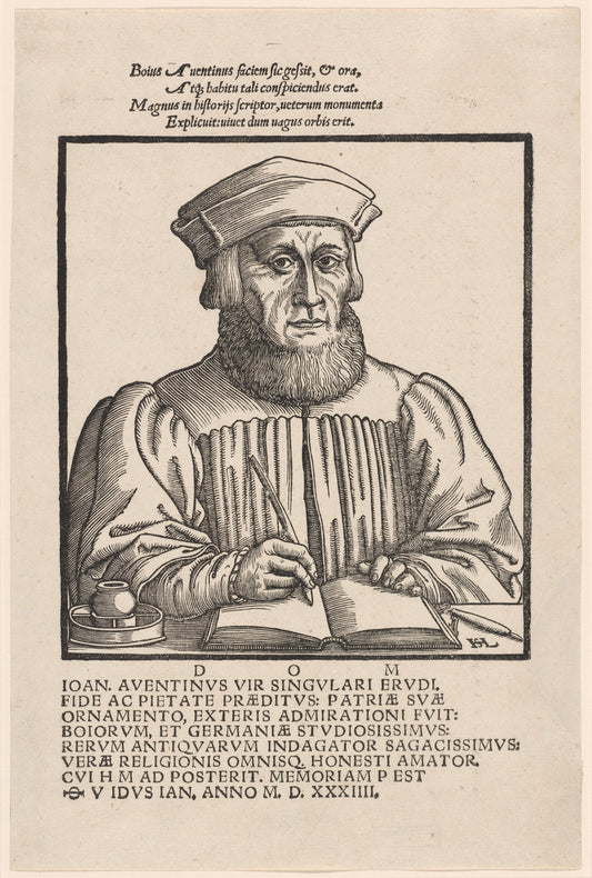 Johann Aventinus (Johann Turmair) by Hanns Lautensack (German, 1524 - 1561/1566), 16X12"(A3)Poster Print