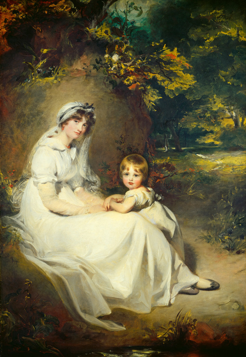 Lady Mary Templetown and Her Eldest Son by Sir Thomas Lawrence (British, 1769 - 1830), 16X12"(A3)Poster Print