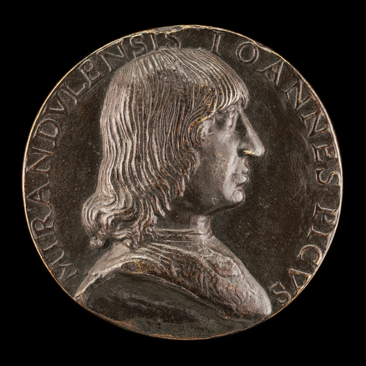 c. 1484/1485 by Style of Niccolò Fiorentino (Giovanni Pico della Mirandola, 1463-1494, Philosopher and Poet [obverse]), 16X12"(A3)Poster Print