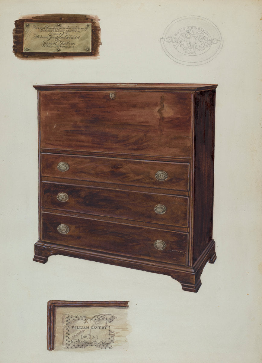 Chest by Lillian Causey (American, active c. 1935), 16X12"(A3)Poster Print