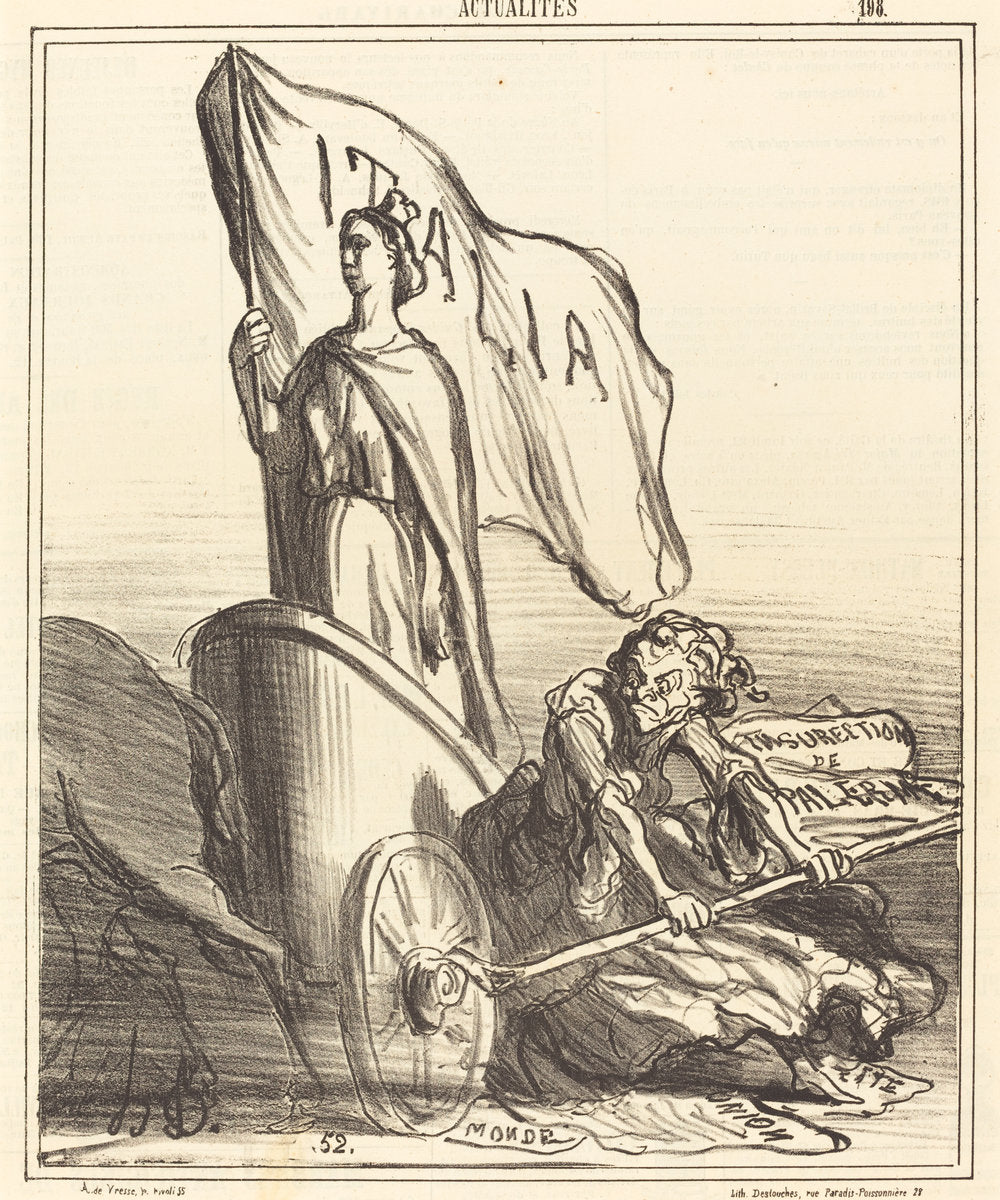 La Presse réactionnaire cherchant en vain... by Honoré Daumier (French, 1808 - 1879), 16X12"(A3)Poster Print