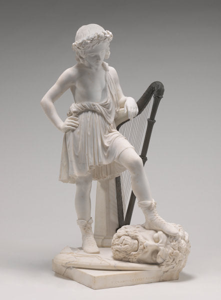 David Triumphant by Thomas Crawford (American, 1814 - 1857), 16X12"(A3)Poster Print