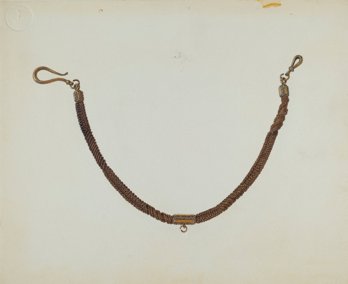 Man's Watch Chain by Irene Lawson (American, active c. 1935), 16X12"(A3)Poster Print