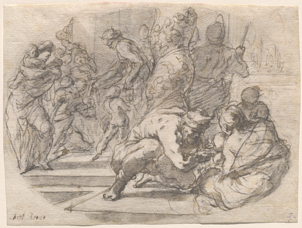 The Generosity of Empress Pulcheria by Johann Christoph Storer (German, c. 1591 - 1671), 16X12"(A3)Poster Print