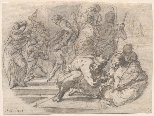The Generosity of Empress Pulcheria by Johann Christoph Storer (German, c. 1591 - 1671), 16X12"(A3)Poster Print