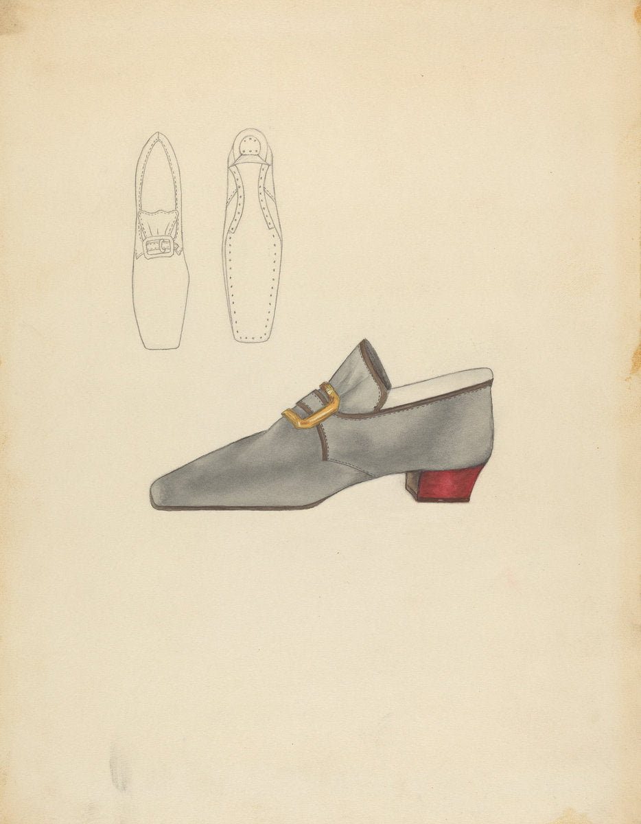 Man's Shoe by Nancy Crimi (American, active c. 1935), 16X12"(A3)Poster Print