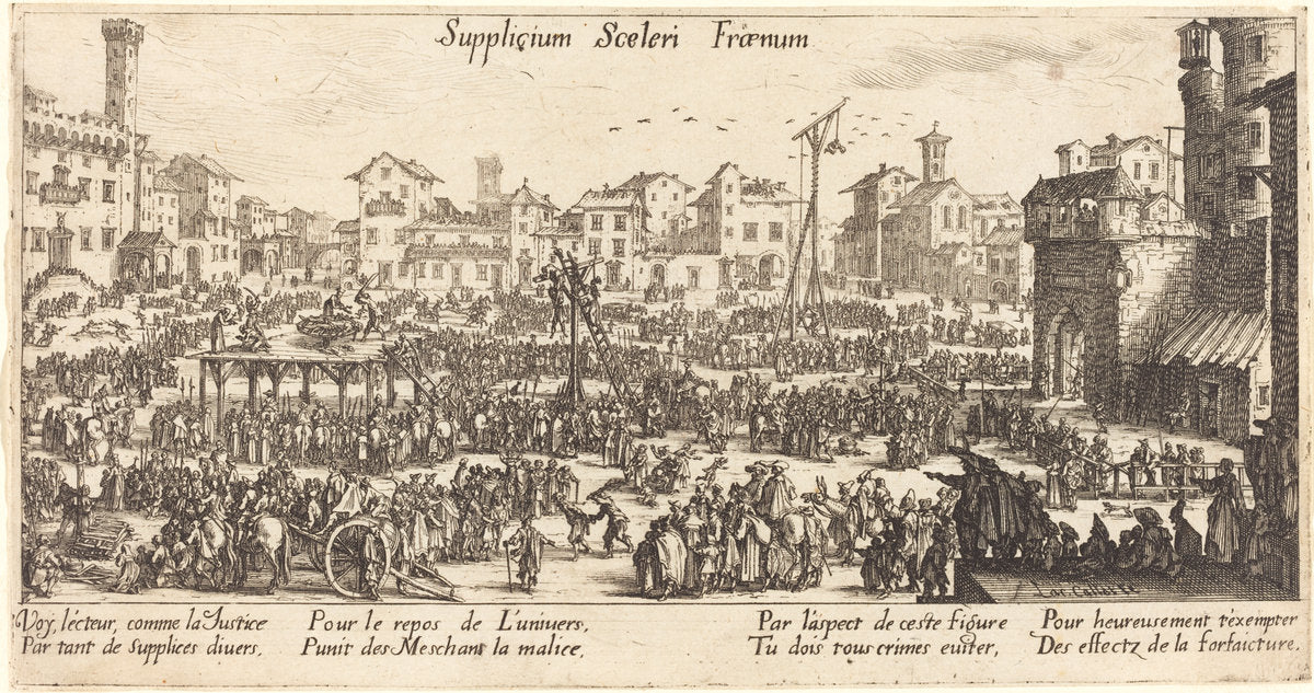 The Punishments by Jacques Callot (French, 1592 - 1635), 16X12"(A3)Poster Print