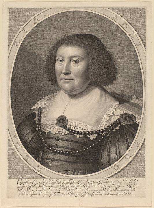 Catherine, Countess of Pallandt by Willem Jacobsz Delff after Michiel van Miereveld (Dutch, 1580 - 1638), 16X12"(A3)Poster Print