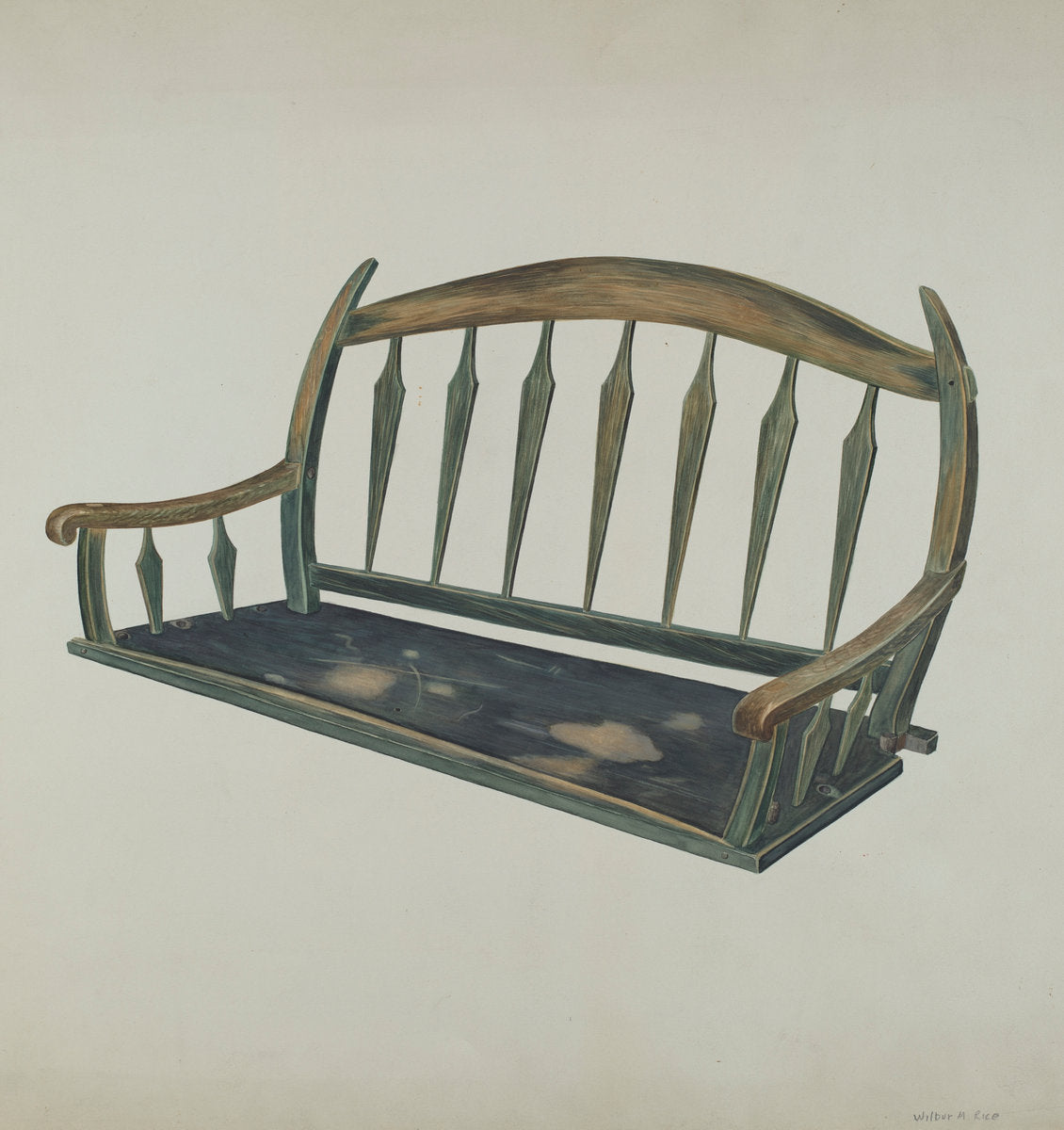 Prairie Schooner Seat by Wilbur M Rice (American, active c. 1935), 16X12"(A3)Poster Print