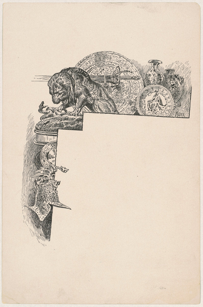 Bronzes, proof by James Henry Moser (American (born Canada), 1854 - 1913), 16X12"(A3)Poster Print